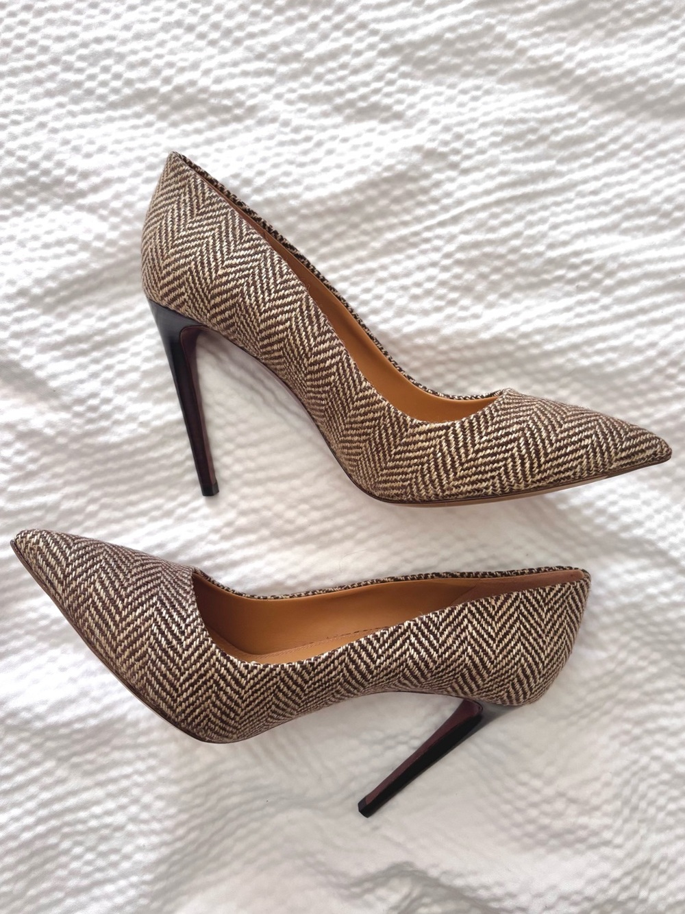 Ralph Lauren Collection Herringbone Pump Heels